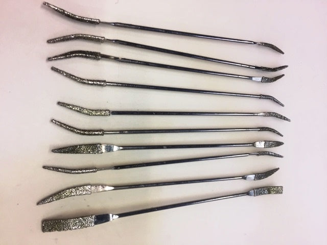 SET 10 LIME DIAMANTATE DOPPIA TESTA 180 mm. GRANA 150