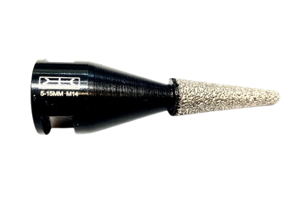 "CONO LUNGO STONDATO" FRESA DIAMANTATA SALDO BRASATA Ø 15/5x50 m