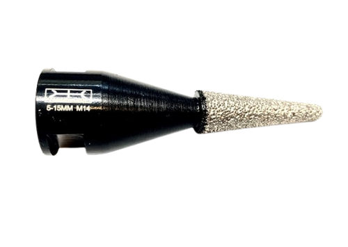 "CONO LUNGO STONDATO" FRESA DIAMANTATA SALDO BRASATA Ø 15/5x50 m
