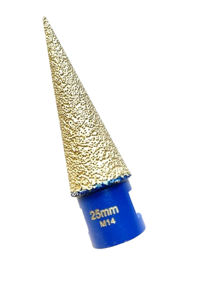 "CONO LUNGO" FRESA DIAMANTATA SALDO BRASATA Ø 25x80 mm.  M14
