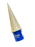 "CONO LUNGO" FRESA DIAMANTATA SALDO BRASATA Ø 25x80 mm.  M14