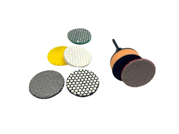 SET 6 DISCHI VELCRATI DIAFACE Ø 25 mm.+SUPPORTO SOFT Gambo 3 mm.