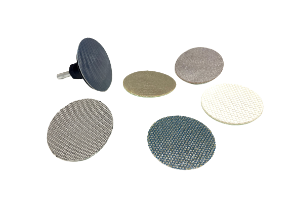 SET 6 DISCHI VELCRATI DIAFACE  Ø 50 mm. + SUPPORTO RIGIDO VELCRA