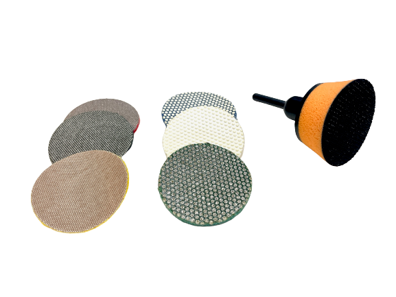 SET 6 DISCHI VELCRATI DIAFACE Ø 50 mm. + SUPPORTO MORBIDO Ø 50 m