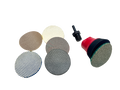 SET 6 DISCHI DIAFACE VELCRATI Ø 50 mm.+ SUPP. VELCRATO TOP ROSSO